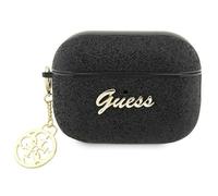 Guess Guess GUAP2GLGSHK AirPods Pro 2 couverture czarnyblack Glitter Flake 4G Charm, ?tui pour ?couteurs + casque, Noir