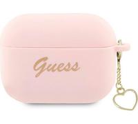 Guess Guap2Lschsp Housse Airpods Pro 2 - Rose Silicone Charm Heart Collection