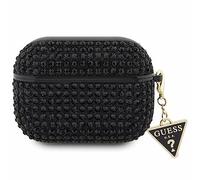 Guess GUAPHDGTPK Coque pour AirPods Pro Noir Strass Triangle Charm