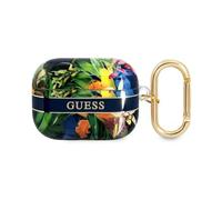 Guess GUAPHHFLB Housse AirPods Pro Collection Flower Strap - Bleu