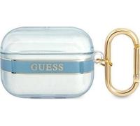 Guess GUAPHHTSB Coque AirPods Pro bleue, ?tui pour ?couteurs + casque, Bleu