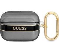 Guess GUAPHHTSK AirPods Pro housse noire, ?tui pour ?couteurs + casque, Noir