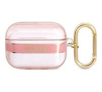 Guess GUAPHHTSP Couverture pour AirPods Pro rose, ?tui pour ?couteurs + casque, Pink