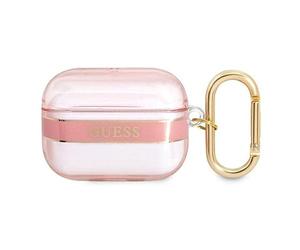 Guess GUAPHHTSP Étui de Protection pour AirPods Pro Cover Rose/Rose Strap Collec