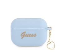Guess GuaplschSB Coque de Protection en Silicone pour AirPods Pro Bleu
