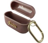 Guess GUAPSASMP Étui en métal Saffiano Script pour les écouteurs AirPods Pro