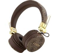 Casque Audio Bluetooth 5.3 Compatible Siri Certifié IPX4 Motif 4G Guess Marron