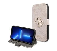 GUESS GUBKP13X4GMGPI Coque pour iPhone 13 Pro Max 6,7" Rose hêtre 4G Big Metal L