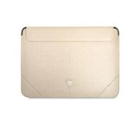 Guess GUCS16PSATLE Étui pour ordinateur portable Saffiano Beige - 16 pouces