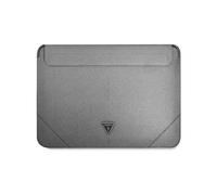 Guess GUCS16PSATLG Saffiano Triangle Logo Sleeve, Gris - jusqu'à 16 pouces