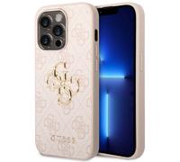 Guess Guess Coque 4G Metal Logo Backcover iPhone 14 Pro Max Rose Rose