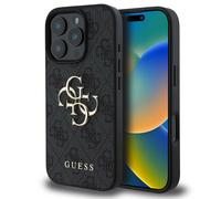 Guess Guess Coque 4G Metal Logo Backcover iPhone 16 Pro Max Noir Noir