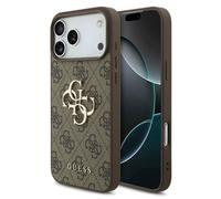 Guess Guess Coque 4G Metal Logo Backcover iPhone 17 Pro Max Marron Marron