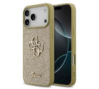 CG MOBILE Guess Coque de protection fixe à paillettes pour iPhone 17 Pro (doré)