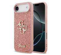 Guess Guess Coque 4G Metal Logo Glitter iPhone Air Rose Rose