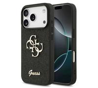 Guess Étui Fixed Glitter Big 4G pour iPhone 17 Pro Max noir