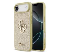 Guess Coque 4G Metal Logo Glitter pour Apple iPhone Air – Doré