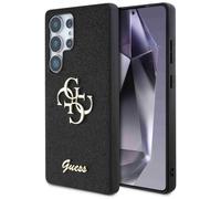 Étui Guess Fixed Glitter Big 4G Metal Logo pour Samsung Galaxy S25 Ultra noir