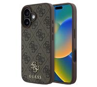 Guess Guess Coque 4G Metal Logo MagSafe iPhone 16 Marron Marron