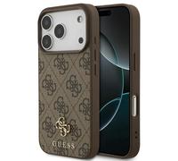 Guess Guess Coque 4G Metal Logo MagSafe iPhone 17 Pro Marron Marron