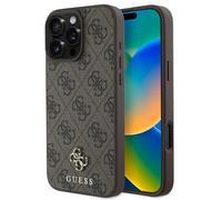 Guess Guess Coque 4G Metal Logo MagSafe pour iPhone 16 Pro Max Marron Marron