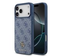 Guess Guess Coque 4G Metal Logo MagSafe pour iPhone 17 Pro Bleu Bleu