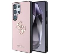 Guess Guess Coque 4G Metal Logo Saffiano Samsung Galaxy S25 Ultra Rose Rose