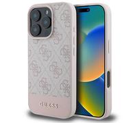 Guess Guess Coque arrière Bottom Stripe 4G iPhone 16 Pro Max Rose Rose