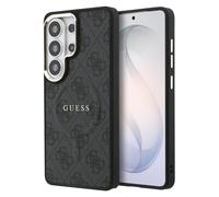 Guess Anneau gaufré CG MOBILE 4G compatible avec coque MagSafe pour Samsung Galaxy S26 Ultra (noir)