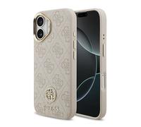 Guess Guess Coque arrière en cuir avec logo Strass classique et MagSafe iPhone 17 Rose Rose