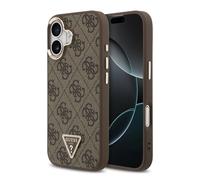 Guess Guess Coque arrière en cuir avec logo Triangle classique et MagSafe pour iPhone 17 Marron Marron