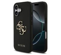 Guess Coque Big 4G Logo Grained pour Apple iPhone 17 Noir