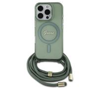 Guess Guess Coque MagSafe IML avec crossbody cord iPhone 16 Pro Vert Vert