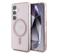Guess Guess Coque MagSafe IML Glitter Gradient Samsung Galaxy S25 Rose Rose