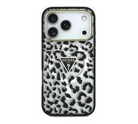 Coque Guess IML Leopard Glitter pour iPhone 18 Pro Max / 17 Pro Max, noire