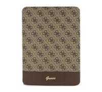 Guess GUFC11PS4SGW Étui pour iPad 10,9" Marron 4G Stripe Allover
