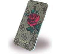 Guess GUFLBKPX4GROB Étui pour iPhone X/XS marron/livre 4G Fleur Desire
