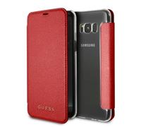 Guess GUFLBKS8LIGLTRE S8 Plus G955 red/red book Iridescent Housse de protection