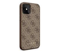Guess Housse 4G Métal Or Logo Marron - iPhone SE 2022 / SE 2020 / 8 / 7
