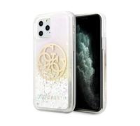 Guess GUHCN58LGIRGP Housse Liquid Glitter Dégradé Logo rond - iPhone 11 Pro