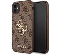 Coque Guess en TPU rigide avec logo en mtal pour iPhone 11 6,1/Xr - marron