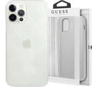 Guess GUHCP12L3D4GTR iPhone 12 Pro Max 6,7 coque rigide transparente 4G 3D Pattern Collection Housse pour téléphone portable