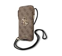 Guess GUHCP12L4GPSBR 4G Metal Logo Pouch, Marron - jusqu'à 6,7 pouces