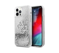 Guess GUHCP12LLG4GSI 4G Big Liquid Glitter Case, Argent - iPhone 12 Pro Max