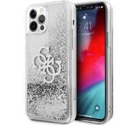 Guess GUHCP12LLG4GSI iPhone 12 Pro Max 6,7 argent/argent Hardcase 4G Big Liquid Glitter Housse pour téléphone portable