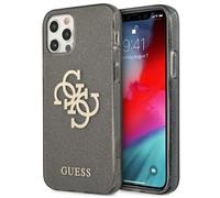 Guess GUHCP12LPCUGL4GBK iPhone 12 Pro Max 6,7 noir/noir coque rigide paillettes 4G Big Logo Housse pour téléphone portable