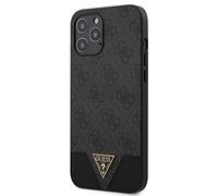 Guess GUHCP12LPU4GHBK 4G Collection Triangle Coque pour iPhone 12 Pro Max 6,7" Gris