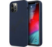 Guess GUHCP12MLSVSBL iPhone 12/12 Pro 6.1 bleu/bleu Hardcase Script Vintage Housse pour téléphone portable