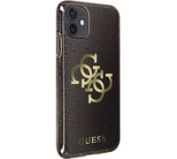 Guess GUHCP12MPCUGL4GGO iPhone 12/12 Pro 6,1" or/or coque rigide pailletée 4G Big Logo Housse de protection