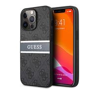 Guess GUHCP13L4GDGR Coque pour iPhone 13 Pro / 13 6,1" Gris 4G Stripe